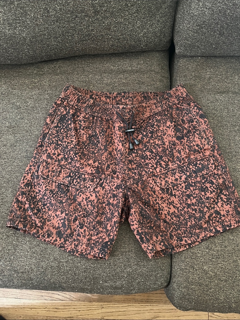 Levi's Red and Black Speckled Cargo Shorts